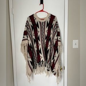 Aztec Sweater Weather Poncho